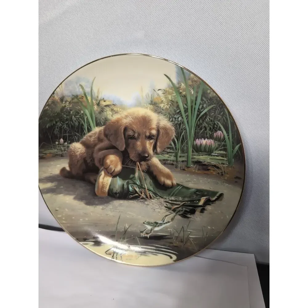 Catch of the Day Plate by Jim Lamb Retriever 